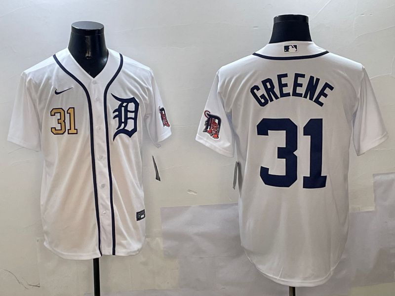 Men Detroit Tigers #31 Greene White Game 2025 Nike MLB Jersey style 3124->detroit tigers->MLB Jersey